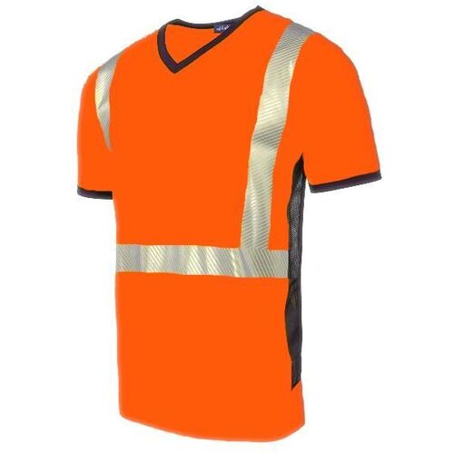 T-shirt HV col V bicolore