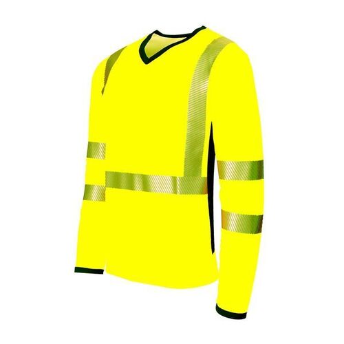 T-shirt HV col V bicolore