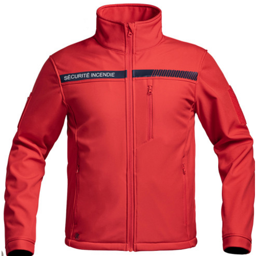 SWEAT-SHIRT ZIPP&Eacute; NOIR ET BANDE ROUGE POITRINE (SAP)* - BRODERIE LOGO C�UR ET BRODERIE