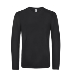 32 - TEE-SHIRT MANCHES LONGUES NOIRE SGM* -  BRODERIE LOGO C�UR + BRODERIE  "SGM" EN DESSOUS DU LOGO - 1