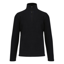 22 - VESTE MICRO POLAIRE COL ZIPP&Eacute; NOIRE - BRODERIE LOGO C�UR - 4