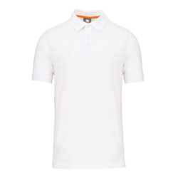 25 - POLO MANCHES COURTES BLANC - BRODERIE LOGO C�UR - 1