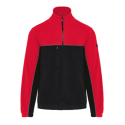 23 - VESTE MICRO POLAIRE COL ZIPP&Eacute; ROUGE ET NOIRE - BRODERIE LOGO C�UR ET DOS - 4