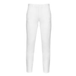35 - PANTALON PRO COUPE DROITE BLANC - BRODERIE LOGO - 1