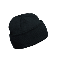 BONNET NOIR KP031 AVEC BRODERIE FRONTALE EN VERT