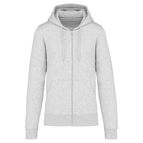 Sweat-shirt full zip &agrave; capuche K4030 ASH HEATHER