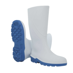 BOTTE DE SECURITE AGRO BLANCHE SEMELLE BLEUE