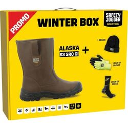 Box bottes fourr&eacute;es cuir + gants + chaussettes + bonnet Rungis