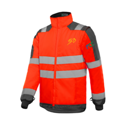 GILET DE FROID KITA FREYA ROUGE/GRIS + BRODERIE LOGO ESD LETTRAGE SUR RABAT  + LOGO FCC