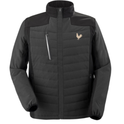 VESTE HYBRIDE CARPATES GRIS CHARCOAL / NOIR + BRODERIE COEUR ET DOS