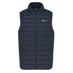 DOUDOUNE L&Eacute;G&Egrave;RE SANS MANCHES HOMME NAVY + BRODERIE COEUR ET DOS