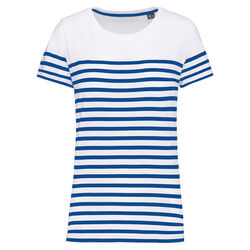 T-shirt femme Marini&egrave;re bio K3034 NAVY/WHITE STRIPES Rungis