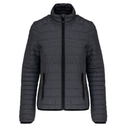 DOUDOUNE L&Eacute;G&Egrave;RE FEMME MARL DARK GREY + BRODERIE C�UR CEMAFROID