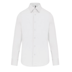 CHEMISE HOMME MANCHES LONGUES BLANC + BRODERIE C�UR CEMAFROID
