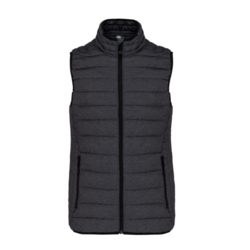 DOUDOUNE L&Eacute;G&Egrave;RE SANS MANCHES FEMME MARL DARK GREY + BRODERIE C�UR TECNEA