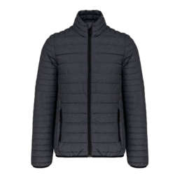 DOUDOUNE L&Eacute;G&Egrave;RE HOMME MARL DARK GREY + BRODERIE C�UR CEMAFROID
